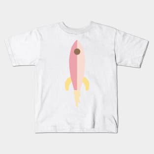 Rocket - Pink Kids T-Shirt